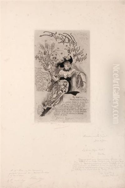 Oeuvres Inutiles Ou Nuisibles Oil Painting by Felicien Rops