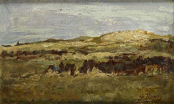 Dunes Pres De Knocke Oil Painting by Felicien Rops