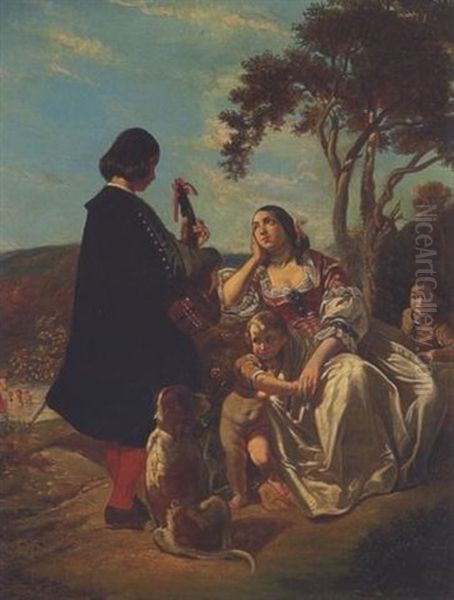 L'ete (der Sommer) Oil Painting by Camille Joseph Etienne Roqueplan