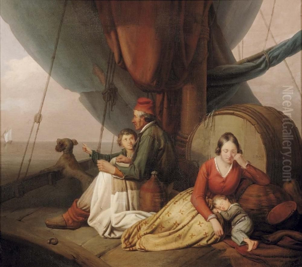 Il Ritorno Del Marinaio Oil Painting by Bosa, Eugenio