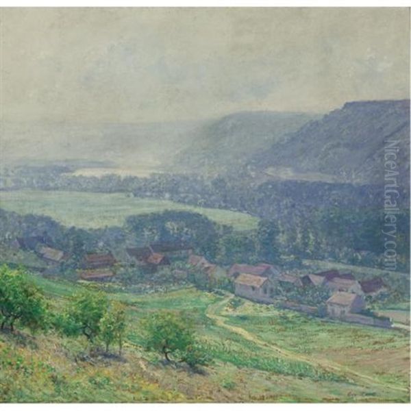 The Seine Valley, Giverny Oil Painting by Guy Rose