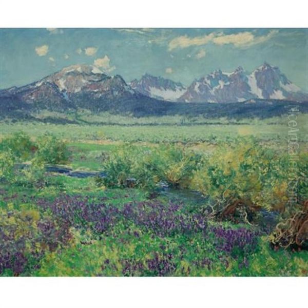 Owens River, Sierra Nevada, California Oil Painting by Guy Rose