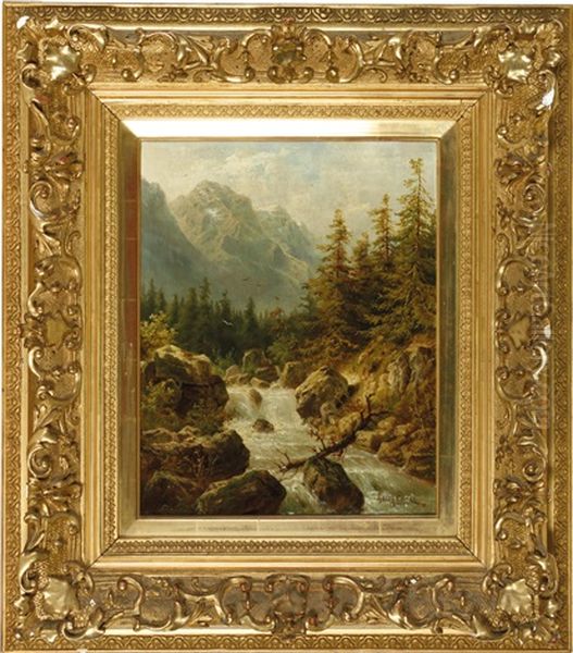 Motiv Aus Wellhorn In Der Schweiz Oil Painting by Julius Rose
