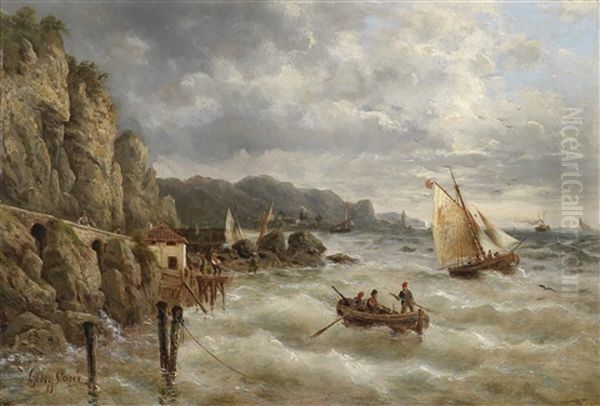 Blick Von Macarscha Oil Painting by Julius Rose