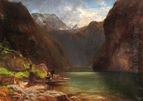 Am Konigsee Oil Painting by Julius Rose