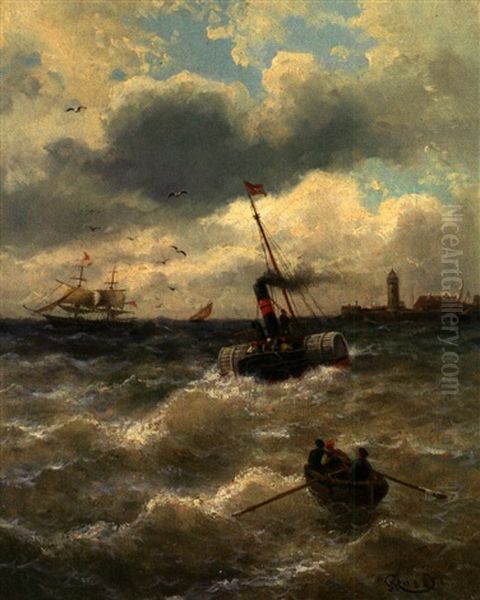 An Der Nordseekuste Oil Painting by Julius Rose
