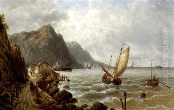 Motiv Aus Der Gegend Bei Triest Oil Painting by Julius Rose