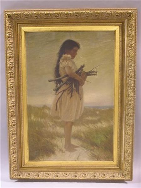 The Faggot Gatherer Oil Painting by Harry Herman Roseland