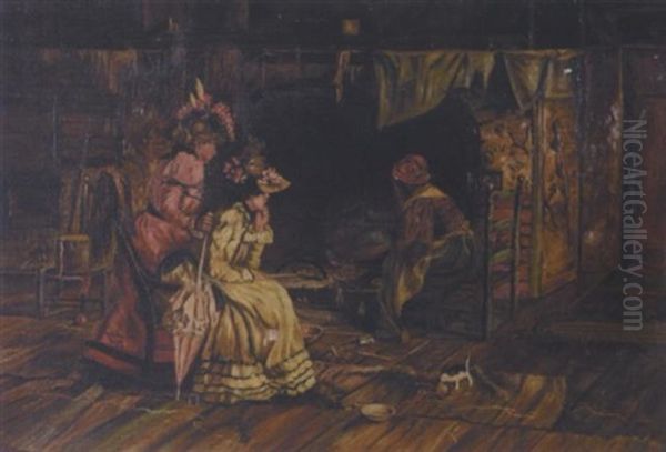 Waiting Word Oil Painting by Harry Herman Roseland