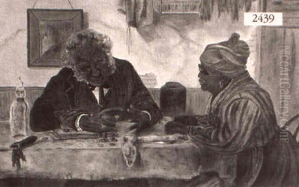 Paying The Rent Oil Painting by Harry Herman Roseland