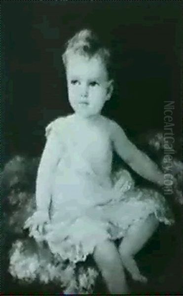 Portrait Of A Child Oil Painting by Harry Herman Roseland