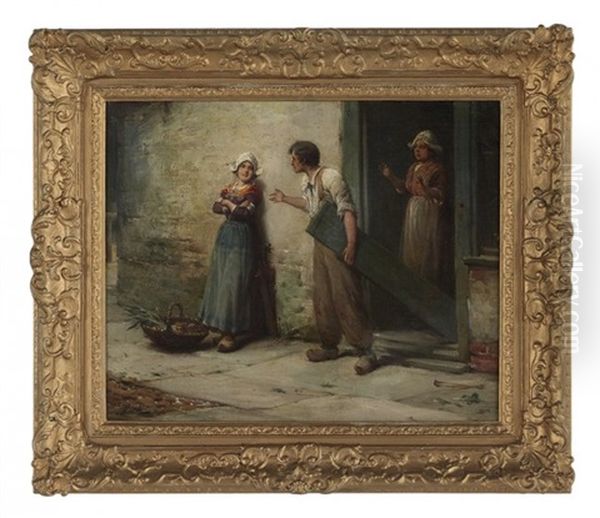 A Surprise Meeting Oil Painting by Alexander Rosell