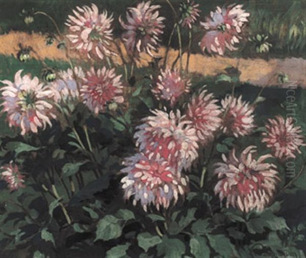 Pfingstrosen Oil Painting by Franziska Rosenbaum