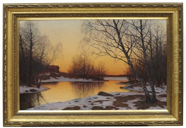 Gryning Oil Painting by Edvard Rosenberg