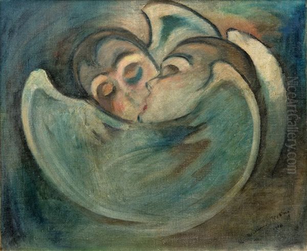 A Kiss Oil Painting by William Rosenberg