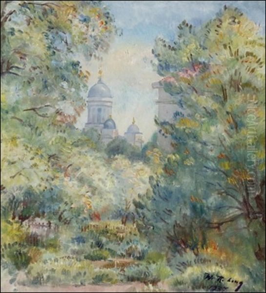 Puistojen Helsinki Oil Painting by William Rosenberg