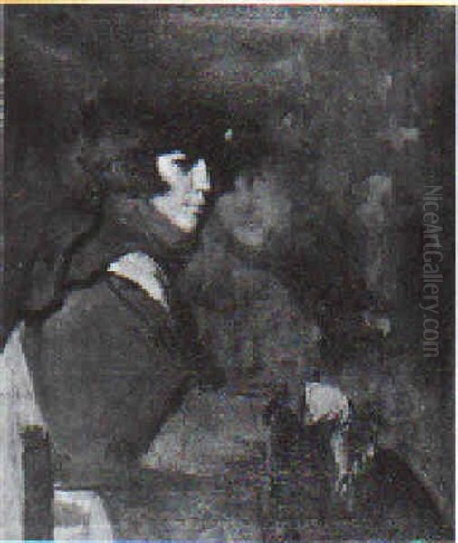 Portrait Study Oil Painting by Albert Rosenthal