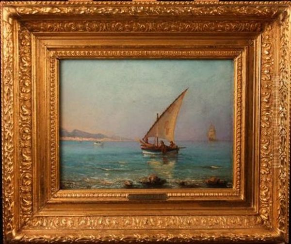 Pecheurs En Mediterranee Oil Painting by Amedee Rosier