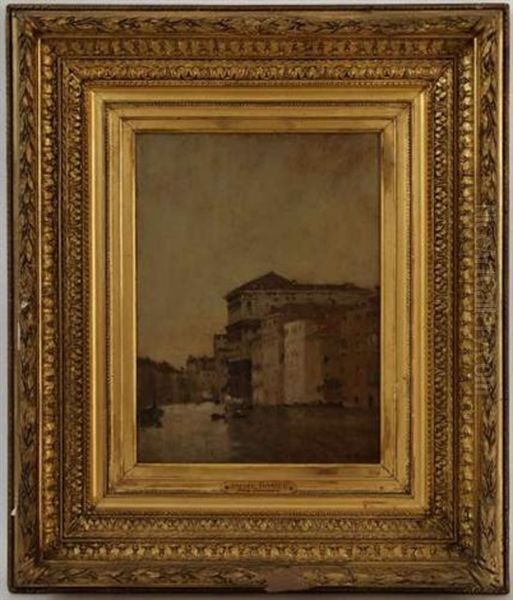 Le Canal De Venise Oil Painting by Amedee Rosier