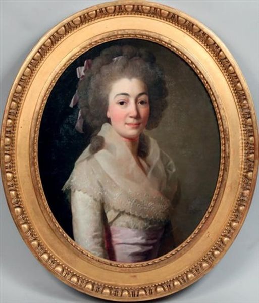 Portrait De Femme Oil Painting by Alexander Roslin