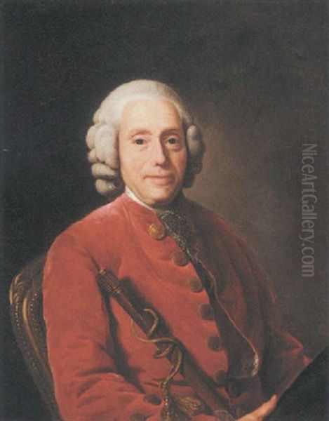 Portrait Of Francois Puissant De La Villeguerif Oil Painting by Alexander Roslin