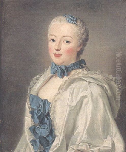Portratt Av Grevinnan Francoise Marguerite De Grignan Oil Painting by Alexander Roslin