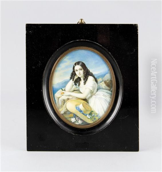 Empire-damenbildnis Oil Painting by Sir William Charles Ross