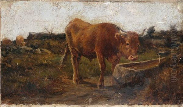 Am Trog Oil Painting by Federico Rossano