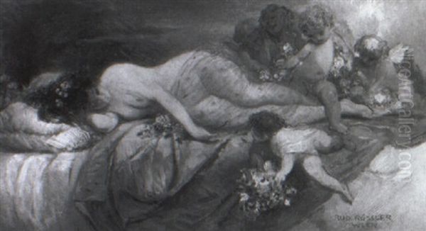 Guten Abend, Gut'nacht Oil Painting by Rudolf Roessler