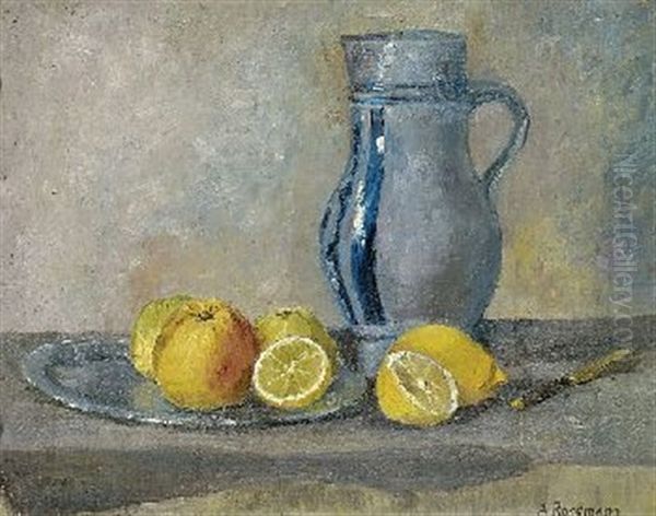 Stillleben Mit Krug Oil Painting by Augusta Charlotte Rossmann