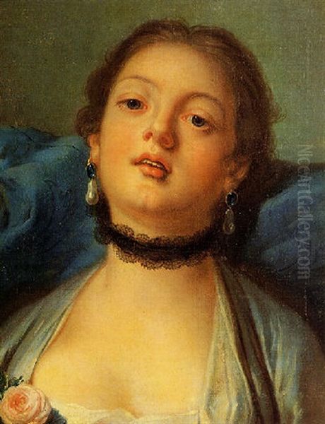 Fanciulla Con Collarino E Orecchini Oil Painting by Pietro Antonio Rotari