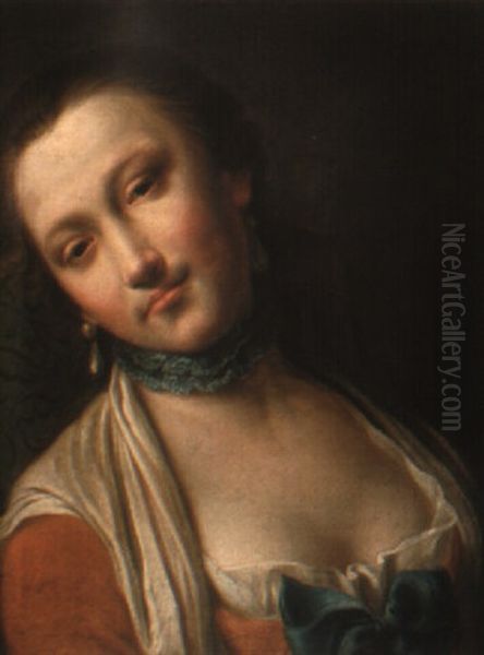 A Young Girl Oil Painting by Pietro Antonio Rotari