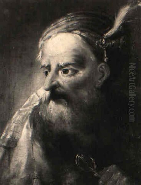 Bildnis Eines Bartigen Orientalen  Mit Augenglas Oil Painting by Pietro Antonio Rotari