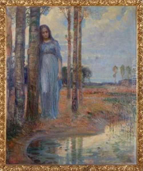 Sehnsucht Oil Painting by August Roth