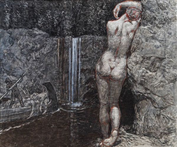 Charon Oil Painting by Alexander Rothaug