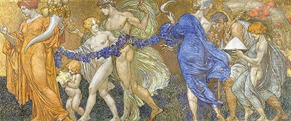 Autumnus Zur Feier Oil Painting by Alexander Rothaug