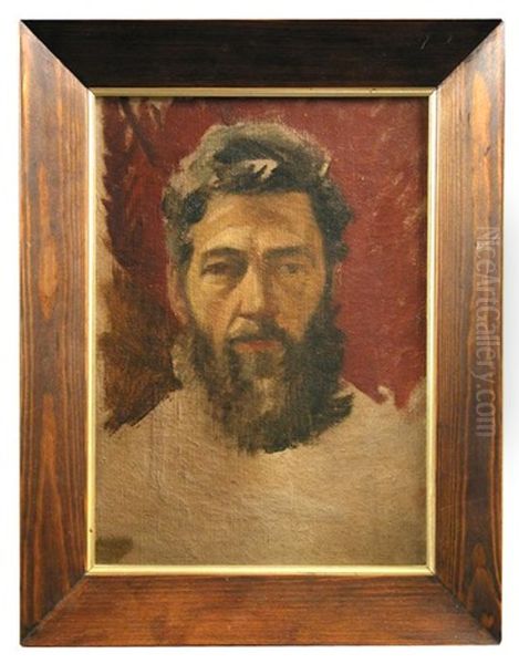 Head Of A Man Oil Painting by William Rothenstein