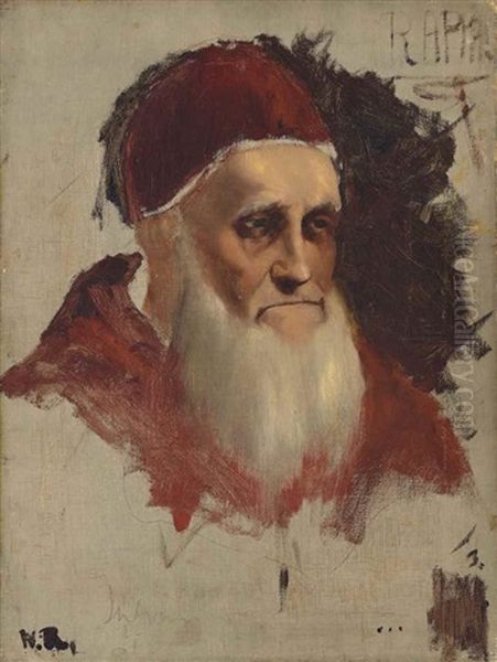 Pope Julius Ii, After Raphael Oil Painting by William Rothenstein