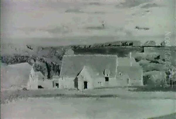 The Artist's House, Iles Farm, Far Oakridge, Glouces-       Tershire Oil Painting by William Rothenstein