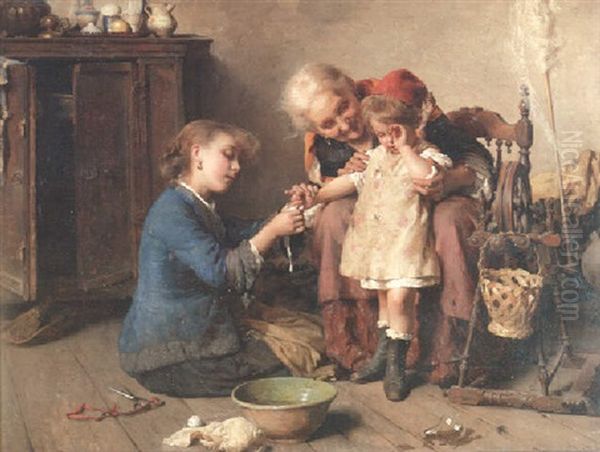 Helping Hands Oil Painting by Antonio Rotta