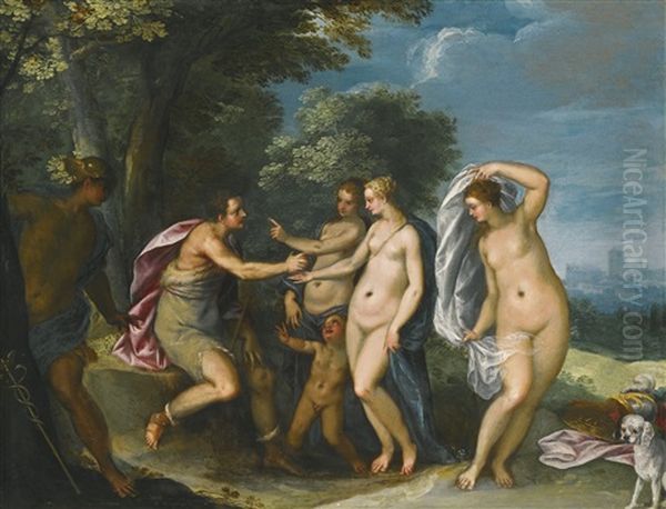 The Judgment Of Paris Oil Painting by Hans Rottenhammer the Elder