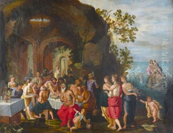 Le Banquet Des Dieux Oil Painting by Hans Rottenhammer the Elder