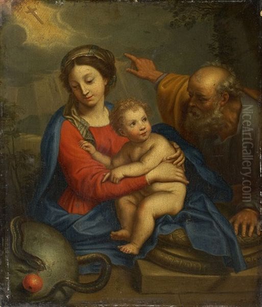 Heilige Familie Oil Painting by Hans Rottenhammer the Elder