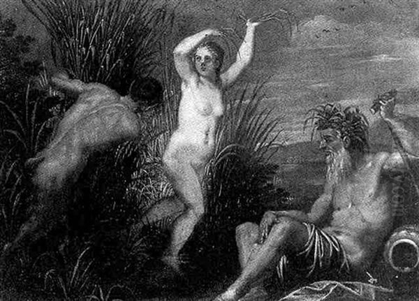 Pan And Syrinx Oil Painting by Hans Rottenhammer the Elder