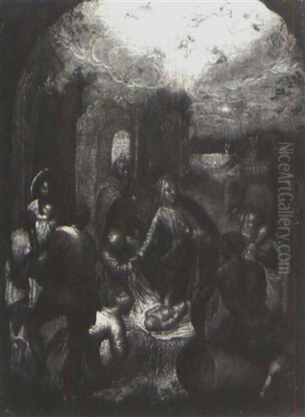 Adoration Of The Shepherds Oil Painting by Hans Rottenhammer the Elder