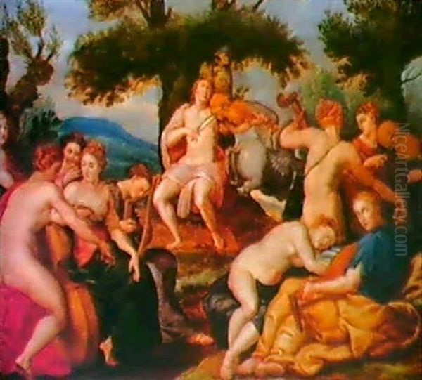 Pegase Et Les Muses Oil Painting by Hans Rottenhammer the Elder