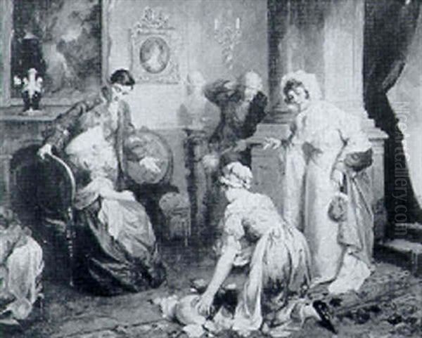 The Broken Vase Oil Painting by Mozart Rottmann