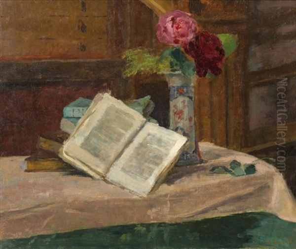 Nature Morte Aux Fleurs Oil Painting by Henri Rouart