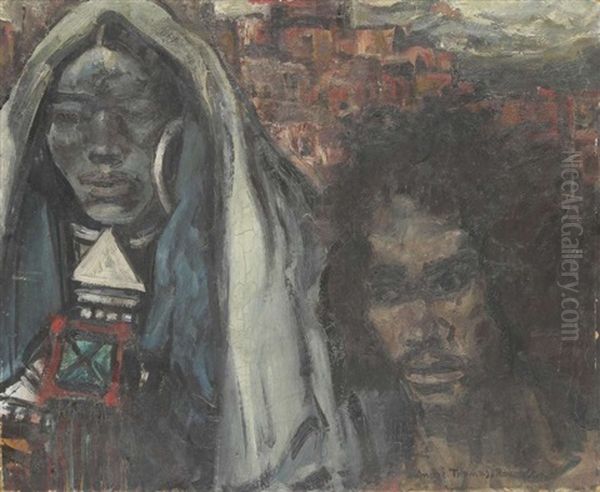 Haratine Et Mauritanien Oil Painting by Andre Thomas Rouault