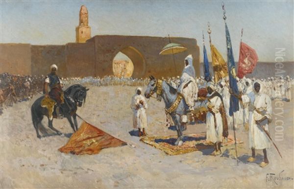 Surrendering The Caliph's Banner Oil Painting by Franz Roubaud